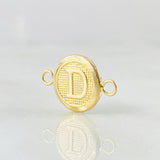 Charm Letter Circle D 0.4 g / 1/2 in Yellow Gold 18K