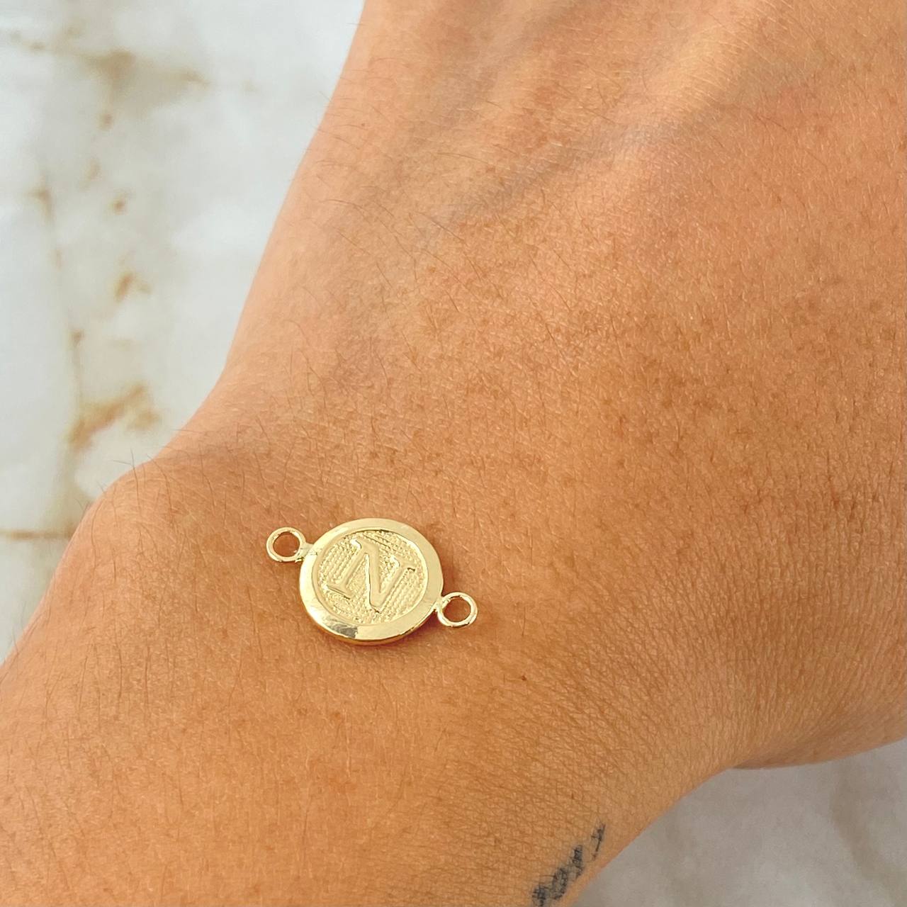 Herraje Letra Circulo N 0.4 g / 1/2 in Oro Amarillo 18K