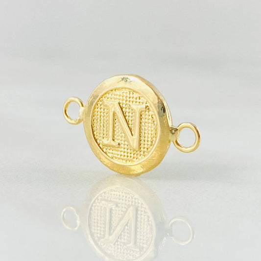 Herraje Letra Circulo N 0.35 g / 1/2 in Oro Amarillo 18K