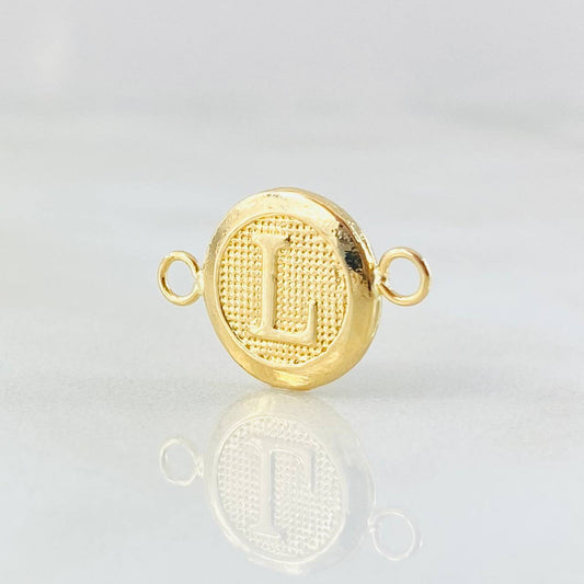 Herraje Circulo Letra L 0.35 g / 1/2 in Oro Amarillo 18K