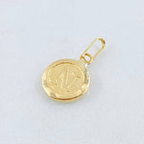 Pendant Circle Letter N 0.4 g / 3/4 in Yellow Gold 18K