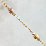 Orion Wheat Bracelet 2.85gr / 7.1in / Three Golds 18K