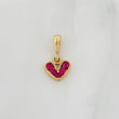 Dije Corazon Rubíes 0.27pts 0.6g / 1/2 in Oro Amarillo 18K