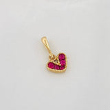 Dije Corazon Rubíes 0.27pts 0.6g / 1/2 in Oro Amarillo 18K