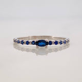 Anillo Churumbela Zafiros 0.25pts 1.05g / T5 3/4 Oro Blanco 18K