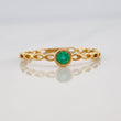 Anillo Solitario Churumbela Esmeralda 0.11pts 1g / T5 3/4 Oro Amarillo 18K