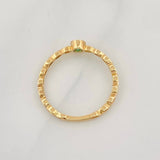 Anillo Solitario Churumbela Esmeralda 0.11pts 1g / T5 3/4 Oro Amarillo 18K