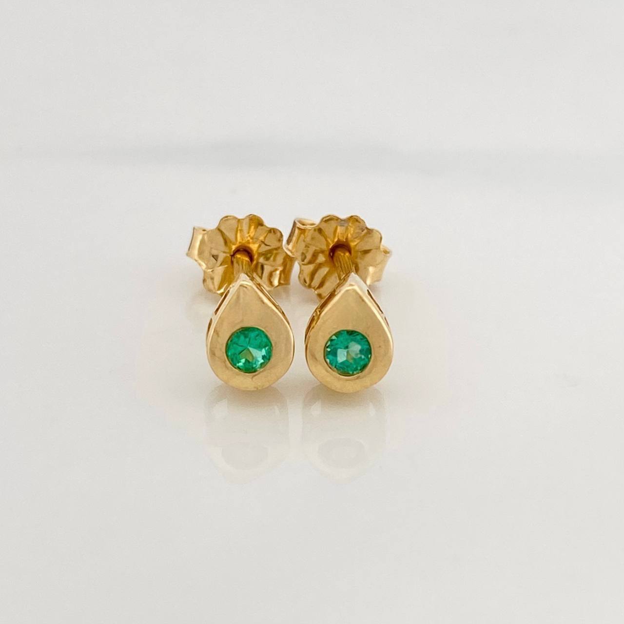 Topos Gota Esmeraldas 10pts 1.15g / in / 4.32mm Oro Amarillo 18K