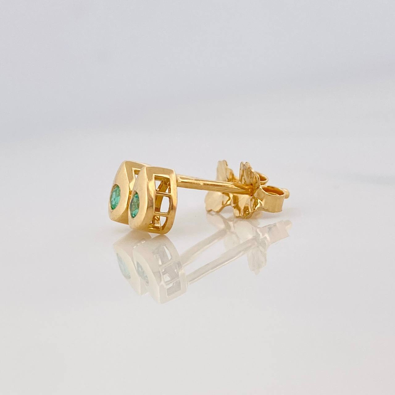 Topos Gota Esmeraldas 10pts 1.15g / in / 4.32mm Oro Amarillo 18K