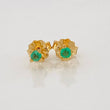 Topos Cuatro Garras Esmeraldas 0.12pts 0.75g / in / 2.69mm Oro Amarillo 18K
