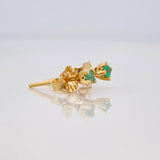 Topos Cuatro Garras Esmeraldas 0.12pts 0.75g / in / 2.69mm Oro Amarillo 18K
