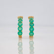 Candongas Omega Esmeraldas 0.97pts 2.5g / 1/2 in Oro Amarillo 18K
