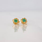 Topos Cuatro Garras Esmeraldas 0.12pts 0.75g / in / 2.7mm Oro Amarillo 18K