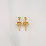 Topos Cuatro Garras Esmeraldas 0.12pts 0.75g / in / 2.7mm Oro Amarillo 18K