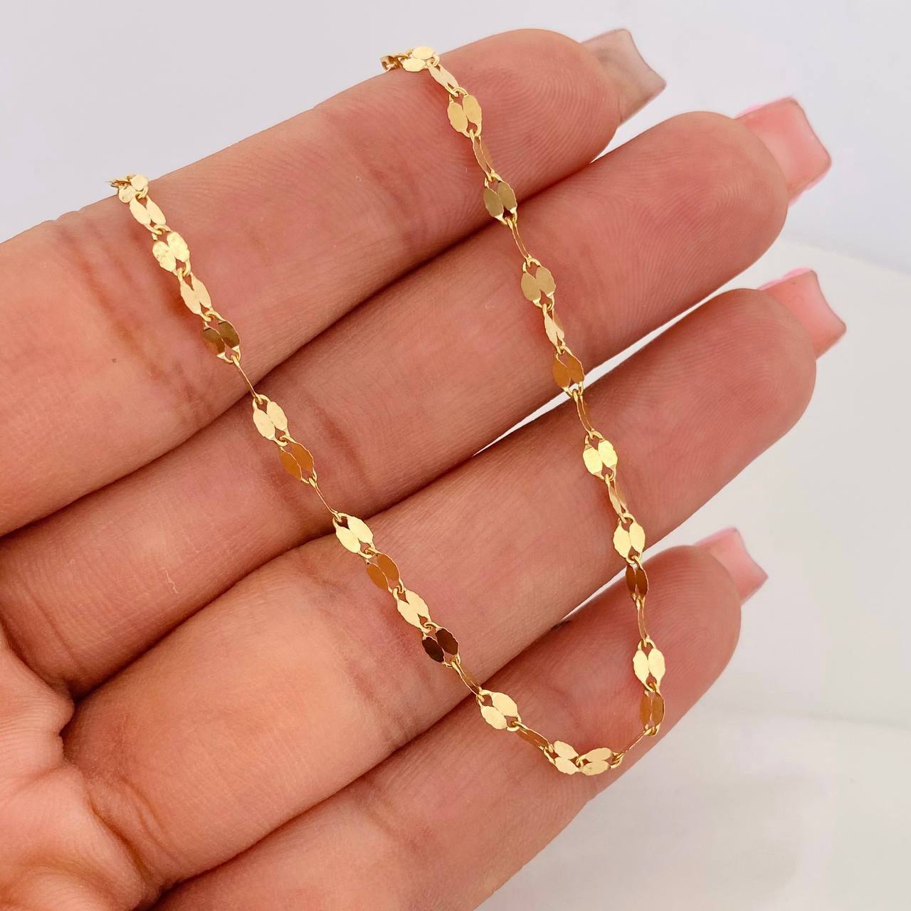 Mirror Flower Chain 2.2g / 20 in / 2.59mm Yellow Gold 18K