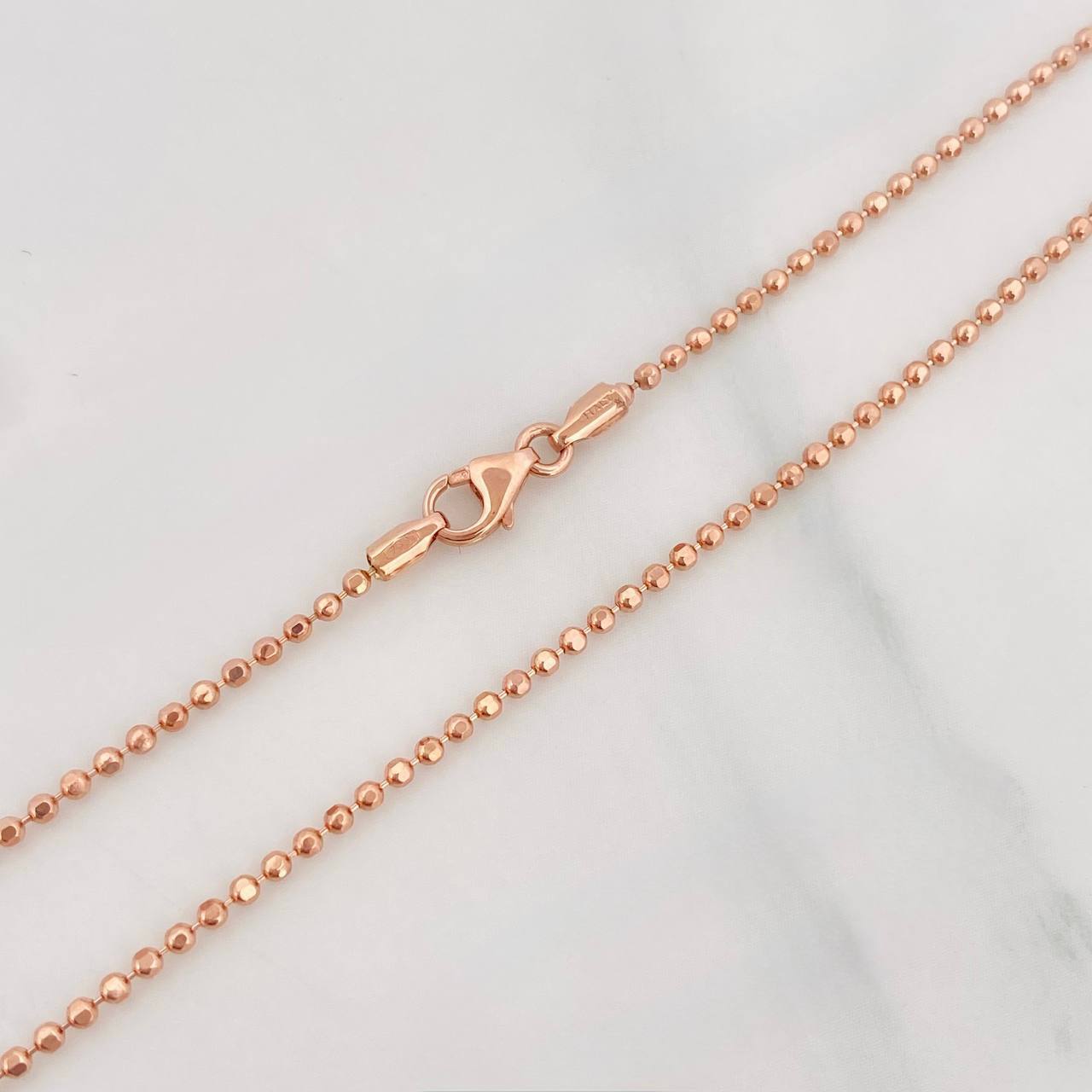 Military Chain 4.1g / 18 in / 2mm Rose Gold 18K