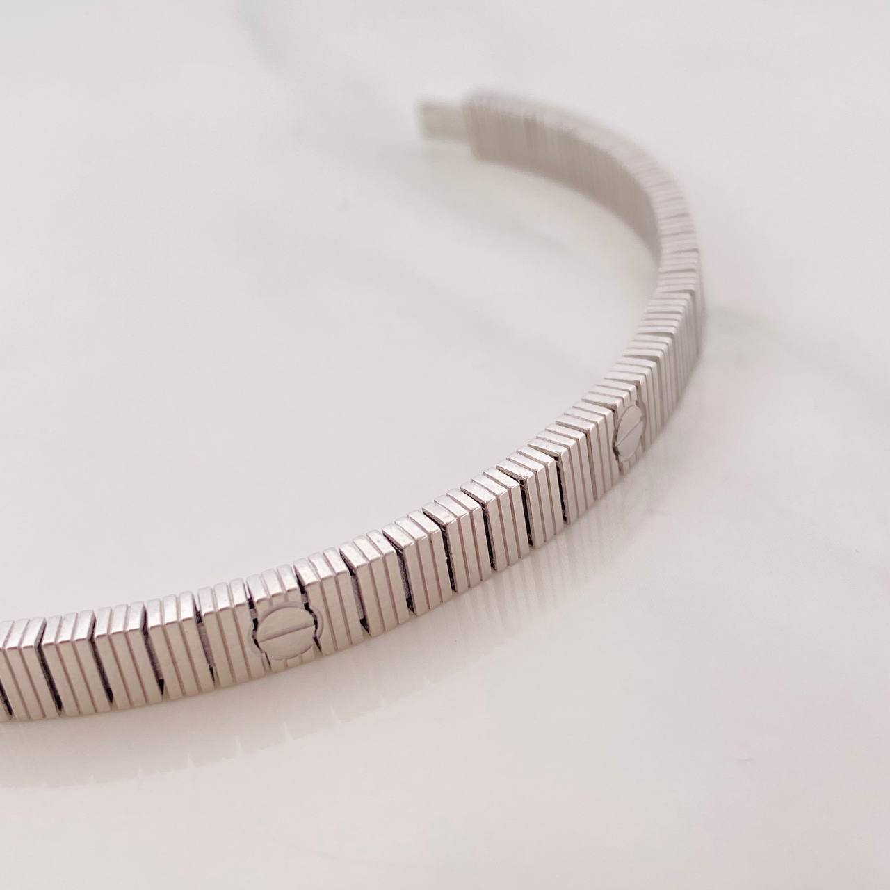Bracelet Screw 12.55g / 7 in / 5.12mm White Gold 18K