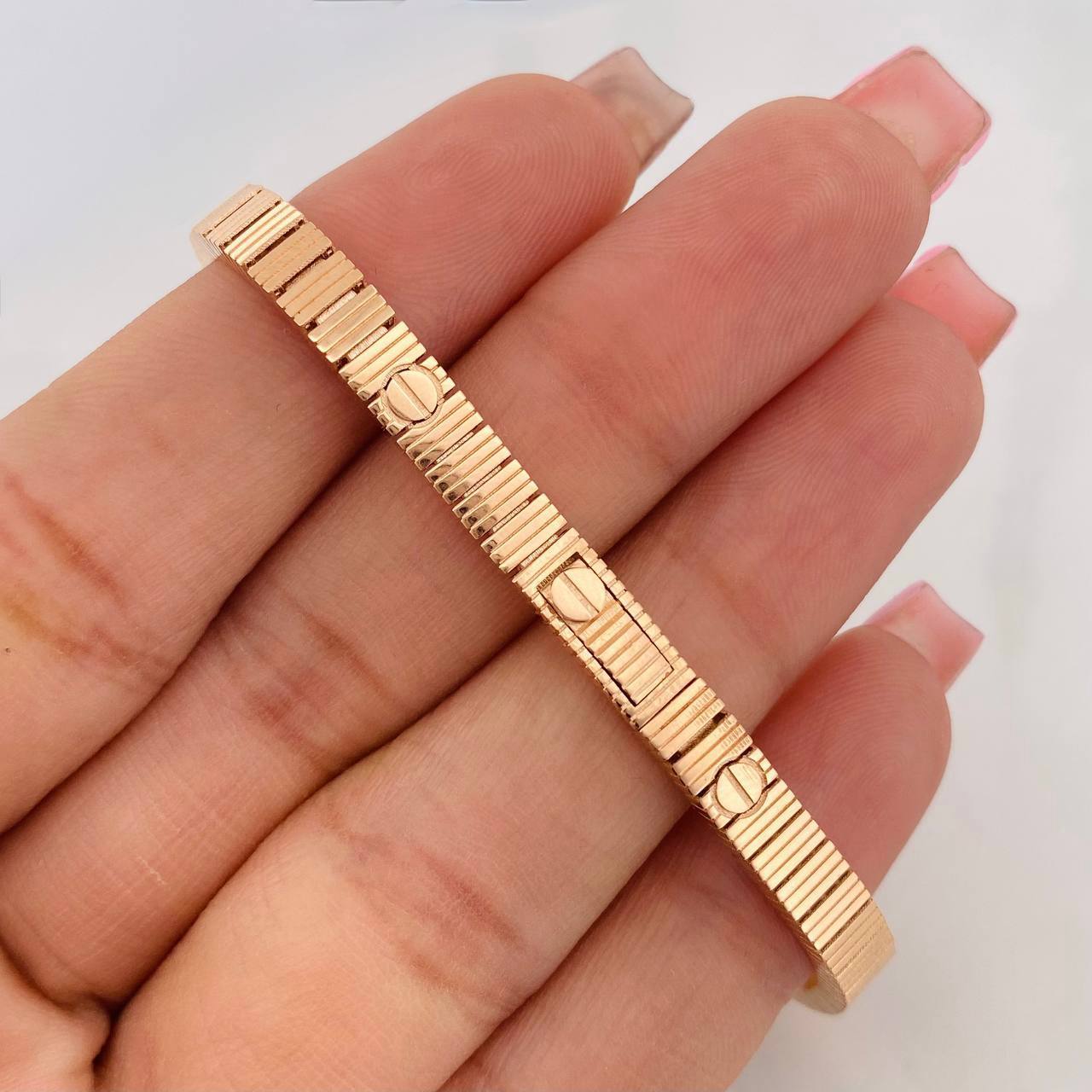 Bracelet Screw 12.8g / 7 in / 5.02mm Rose Gold 18K