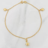 Tobillera Rolo Figuras 2.95g / 9 in / 2.08mm Oro Amarillo 18K