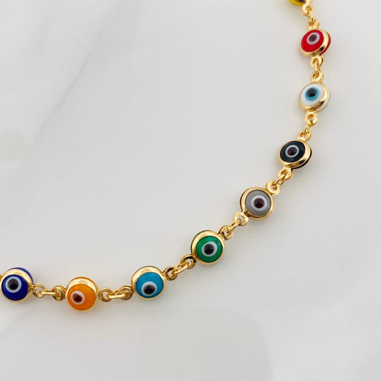 Pulso Ojos Turcos 3.75g / 7 1/2 in / 4.86mm Oro Amarillo 18K