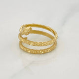 Diamond Cut Snake Ring 4.4g / T7 1/2 Yellow Gold 18K
