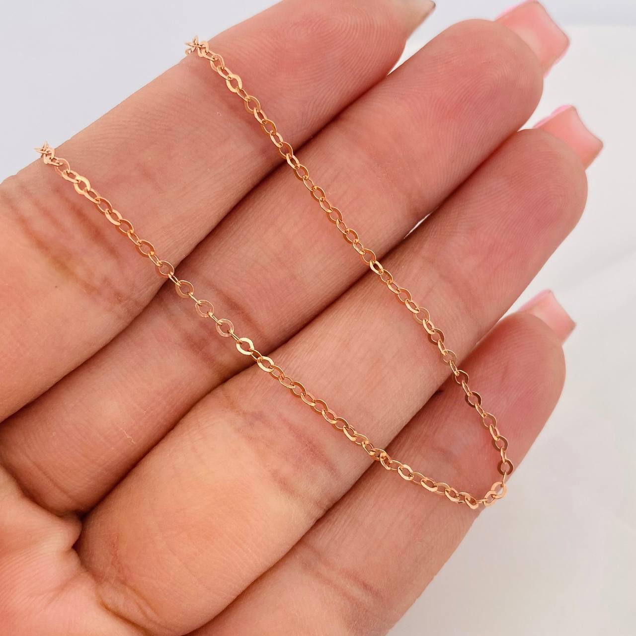 Classic Link Chain 1.5g / 16 in / 1.75mm 18K Rose Gold