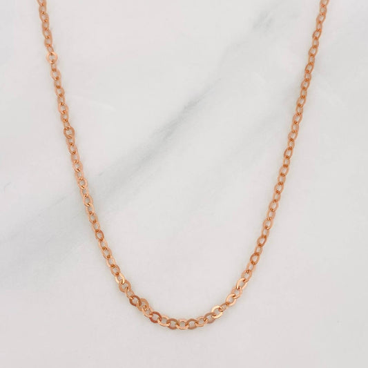 Cadena Aro Seguido 1.5g / 16 in / 1.75mm Oro Rosa 18K
