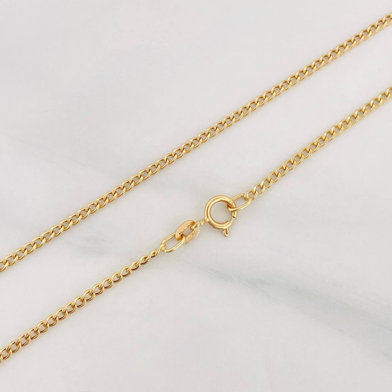 Cadena Cubana 1.15g / 16 in / 1.59mm Oro Amarillo 18K