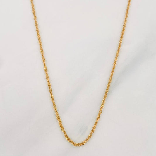 Cadena Singapur 1.45g / 16 in / 1.44mm Oro Amarillo 18K