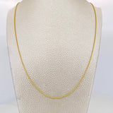 Cadena Militar 3.15g / 20 in / 1.24mm Oro Amarillo 18K