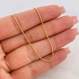 Cadena Militar 3.15g / 20 in / 1.24mm Oro Amarillo 18K