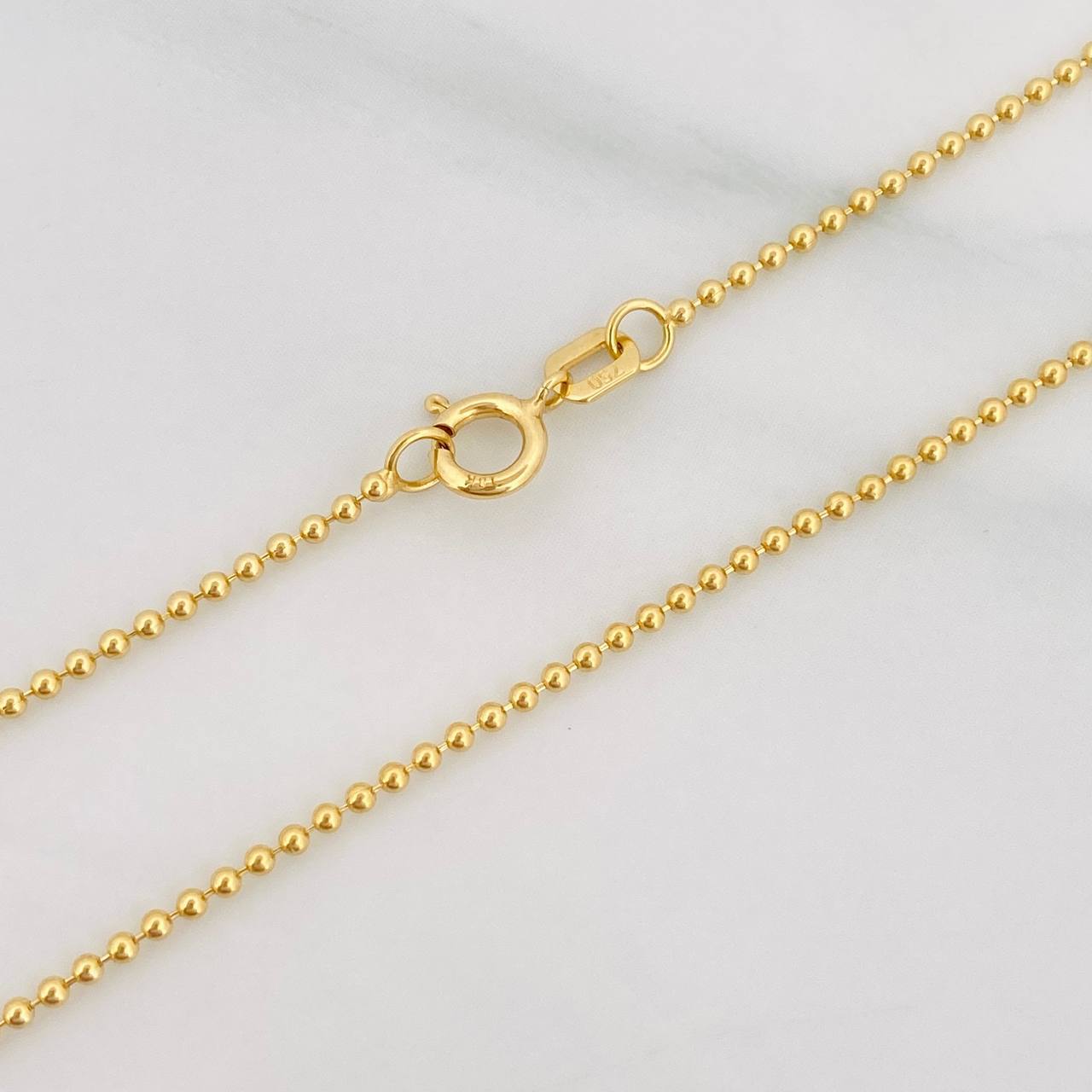Cadena Militar 3.15g / 20 in / 1.24mm Oro Amarillo 18K