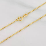 Cadena Militar 3.15g / 20 in / 1.24mm Oro Amarillo 18K