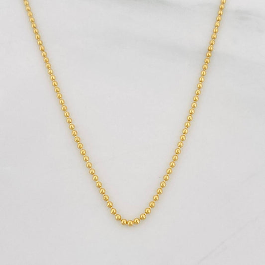 Cadena Militar 3.15g / 20 in / 1.24mm Oro Amarillo 18K