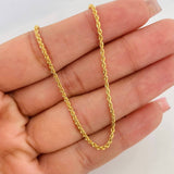 Cadena Lazo 1.25g / 16 in / 1.63mm Oro Amarillo 18K