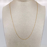 Cadena Veneciana 0.9g / 16 in / 0.58mm Oro Amarillo 18K