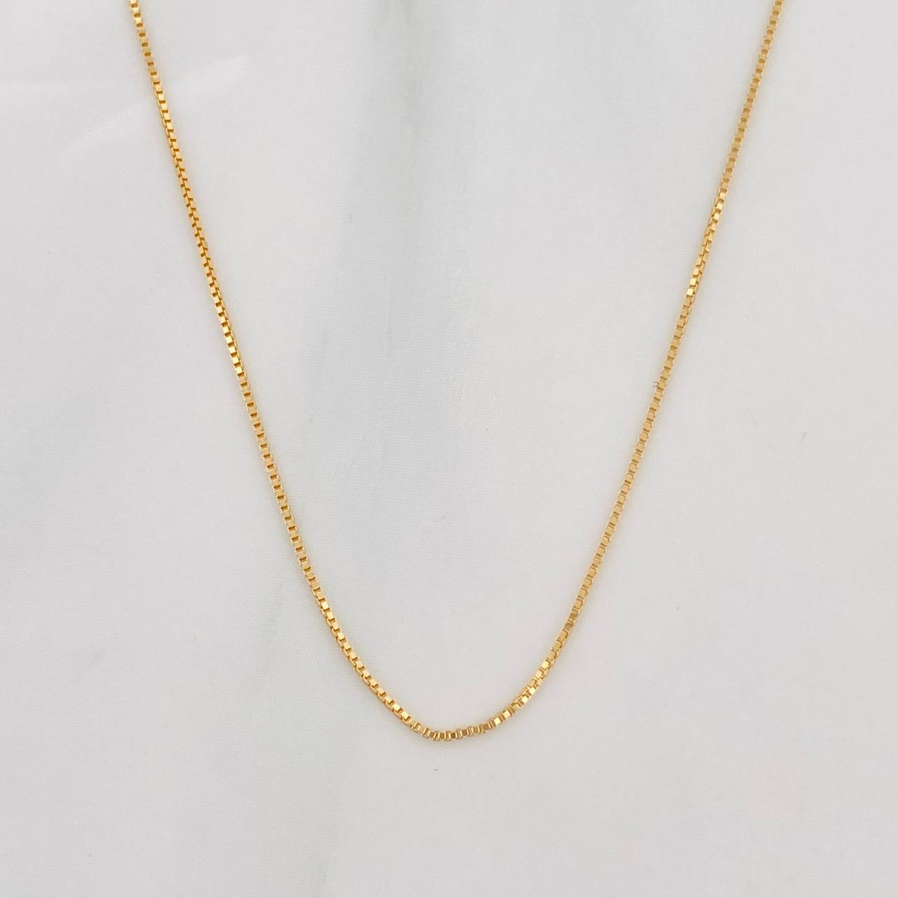 Cadena Veneciana 0.9g / 16 in / 0.58mm Oro Amarillo 18K