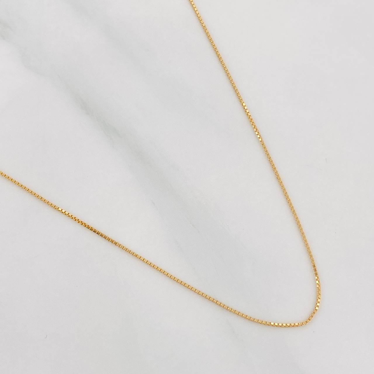 Cadena Veneciana 0.9g / 16 in / 0.58mm Oro Amarillo 18K