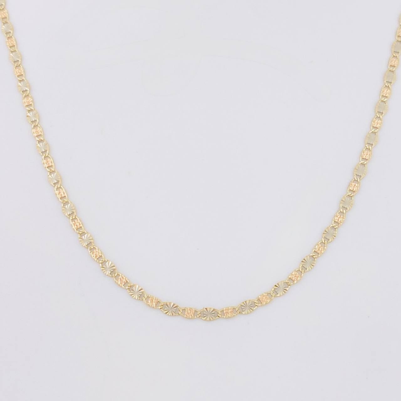 Cadena Escalera Diamantada 2.55g / 24 in / 1.8mm Tres Oros 18K