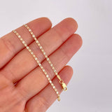 Cadena Escalera Diamantada 2.55g / 24 in / 1.8mm Tres Oros 18K