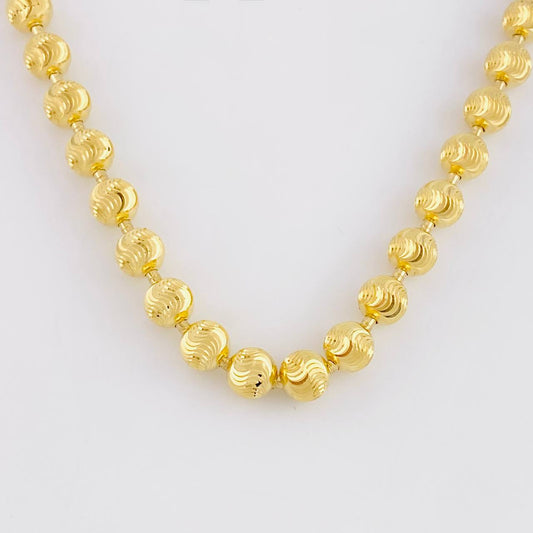 Cadena Militar Media Luna Diamantada 21.25g / 18 in / 4.9mm Oro Amarillo 18K