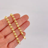 Cadena Militar Media Luna Diamantada 21.25g / 18 in / 4.9mm Oro Amarillo 18K