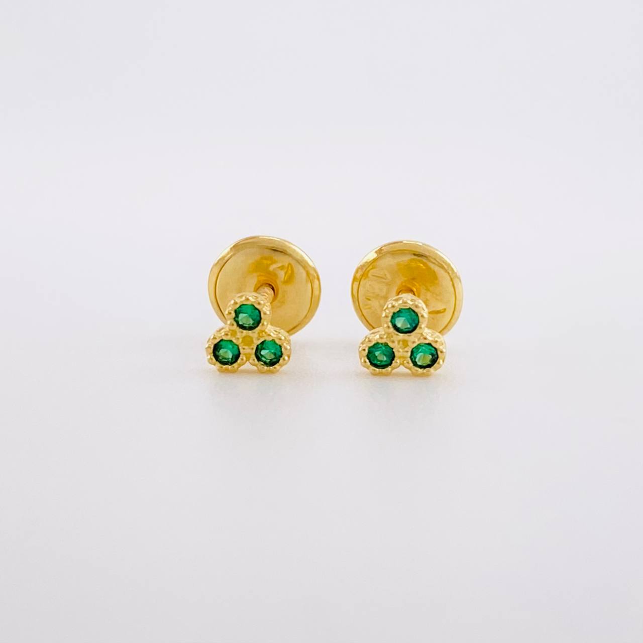 Topos Trio Circulos 0.5g / in / 3.9mm Oro Amarillo 18K