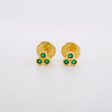 Topos Trio Circulos 0.5g / in / 3.9mm Oro Amarillo 18K