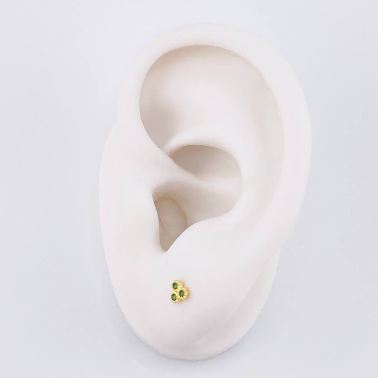 Topos Trio Circulos 0.5g / in / 3.9mm Oro Amarillo 18K