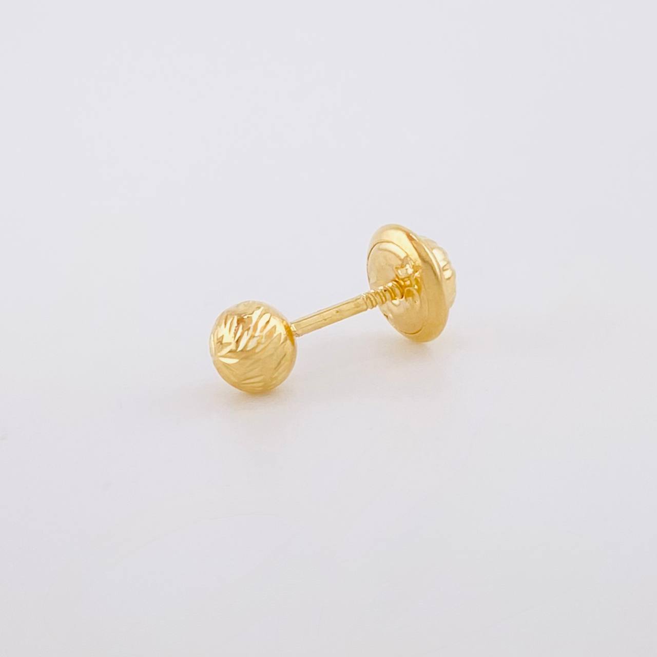 Diamond Cut Bead Top Piercing 0.3g / 1/2 in 18K Yellow Gold