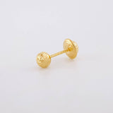 Diamond Cut Bead Top Piercing 0.3g / 1/2 in 18K Yellow Gold