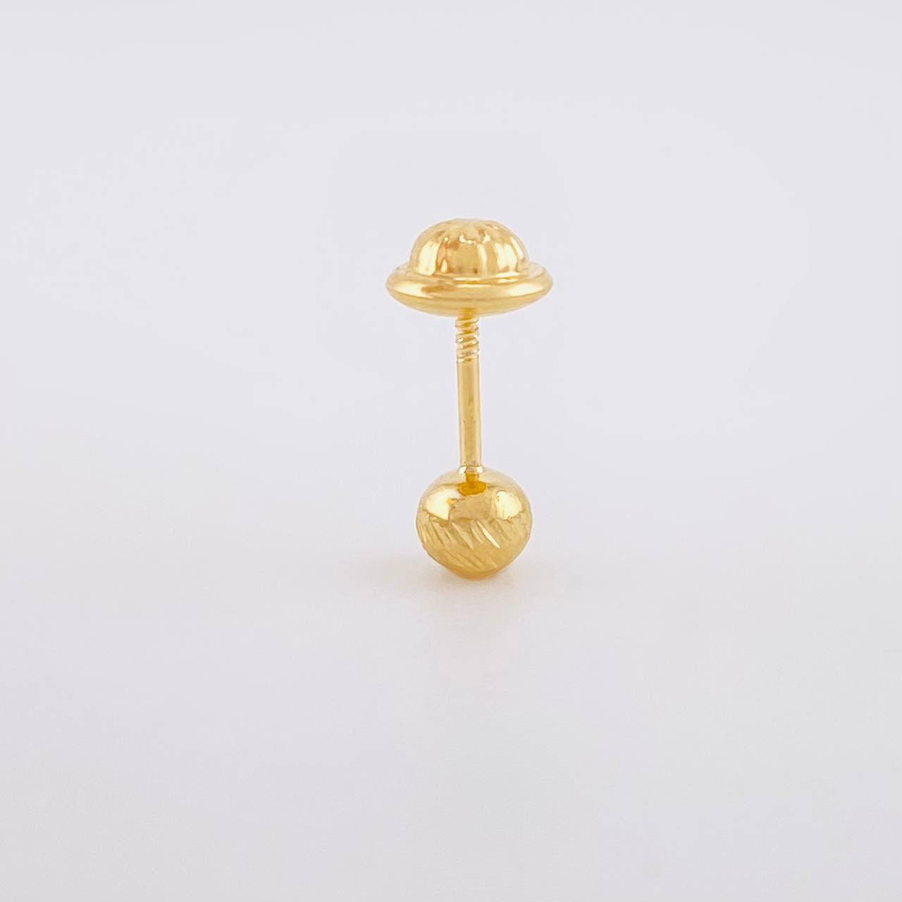 Diamond Cut Bead Top Piercing 0.3g / 1/2 in 18K Yellow Gold