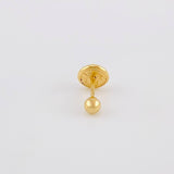 Piercing Topo Bola Lisa 0.2g / 1/2 in Oro Amarillo 18K