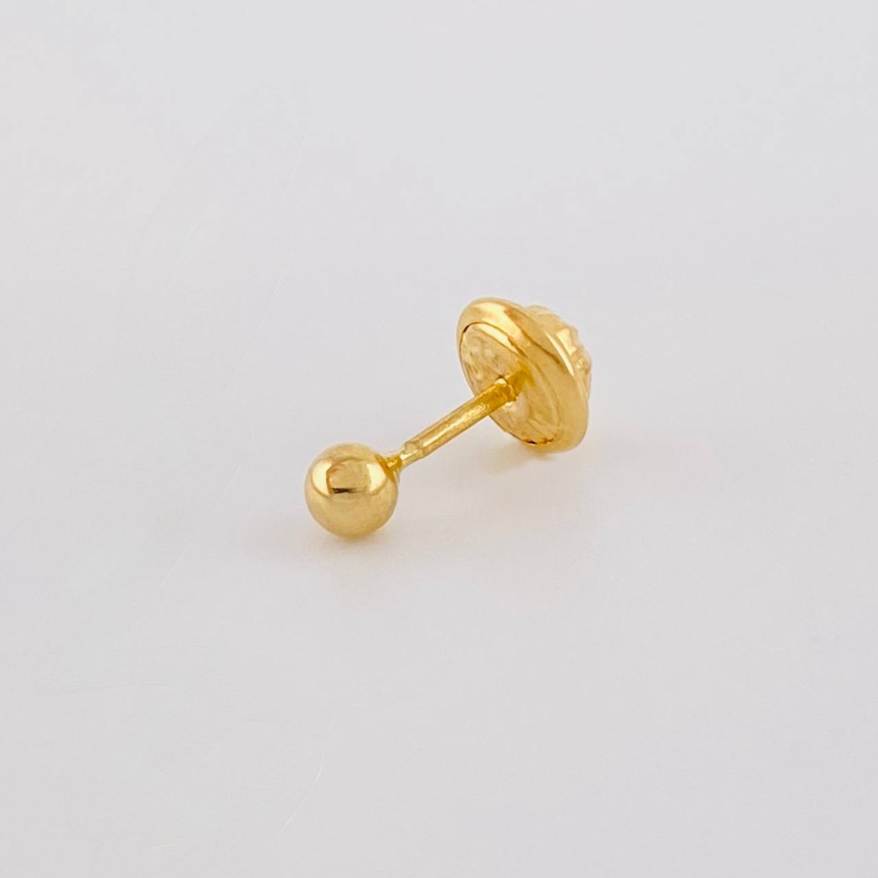 Piercing Topo Bola Lisa 0.2g / 1/2 in Oro Amarillo 18K